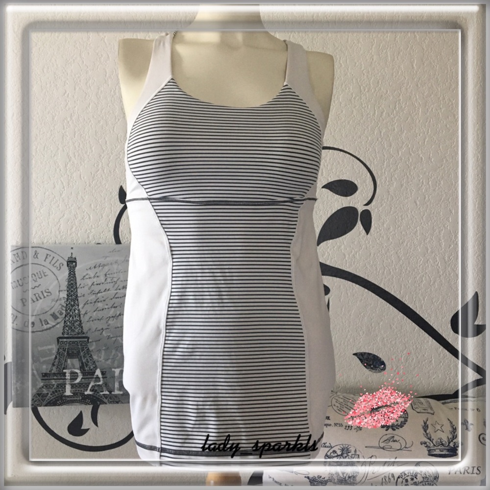 Lululemon “Energy” Striped Tank Sz Small